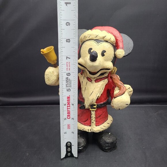Disney Poliwoggs 9" Santa Mickey Vintage Holiday Sculpture Figurine - Picture 7 of 7